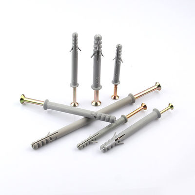 Grey Nylon Frame Fixings Screw Drilled Head Single Wings Type