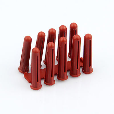 Blocks Brown Plastic Wall Plugs HDPE Ergonomic Design 7MM X 40MM