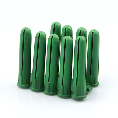 Blocks Brown Plastic Wall Plugs HDPE Ergonomic Design 7MM X 40MM