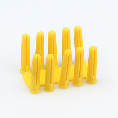 Bricks HDPE Plastic Wall Plugs Fixings Brown Color 7MM X 40MM
