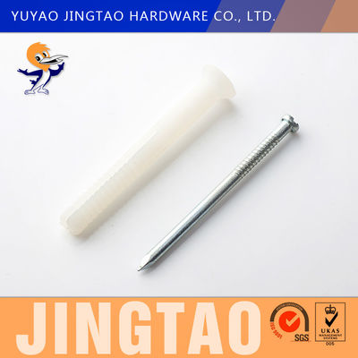 PA Mushroom Head Drive Anchor Nylon Nail In Anchor White Color