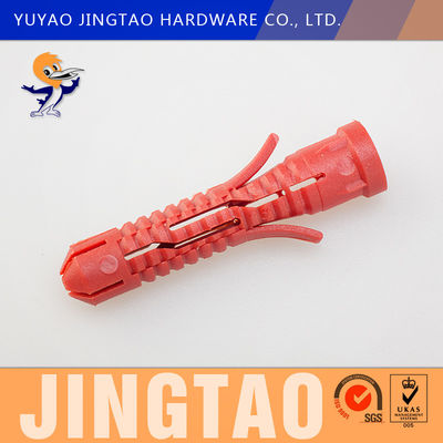 Universal Plastic Hollow Wall Anchors Plug Economical Red Color